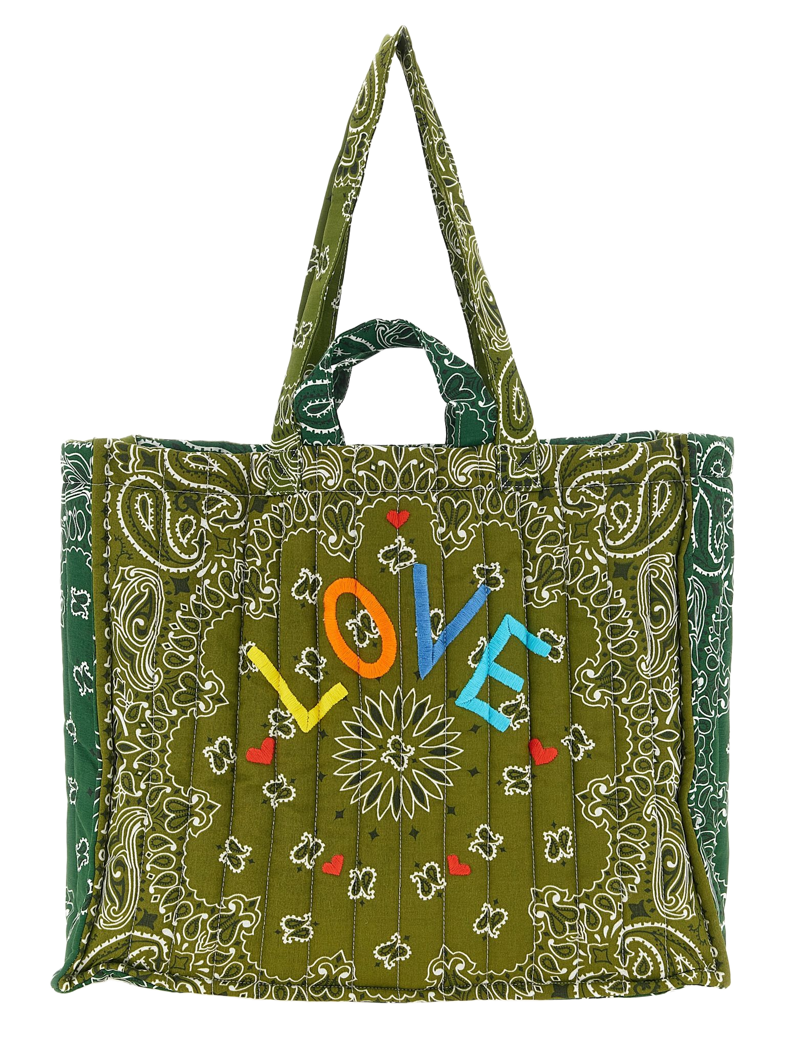 Cabas maxi shopping bag Green Cotton Tote