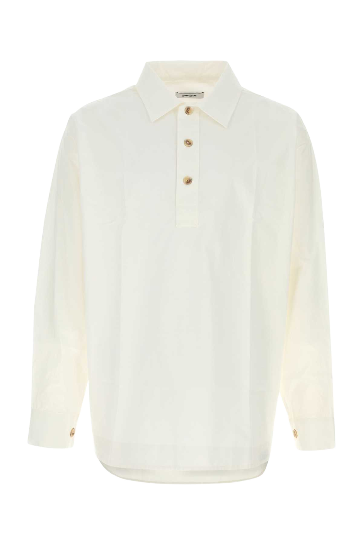 White Piquet Claude Polo Shirt Exterior: Cotton