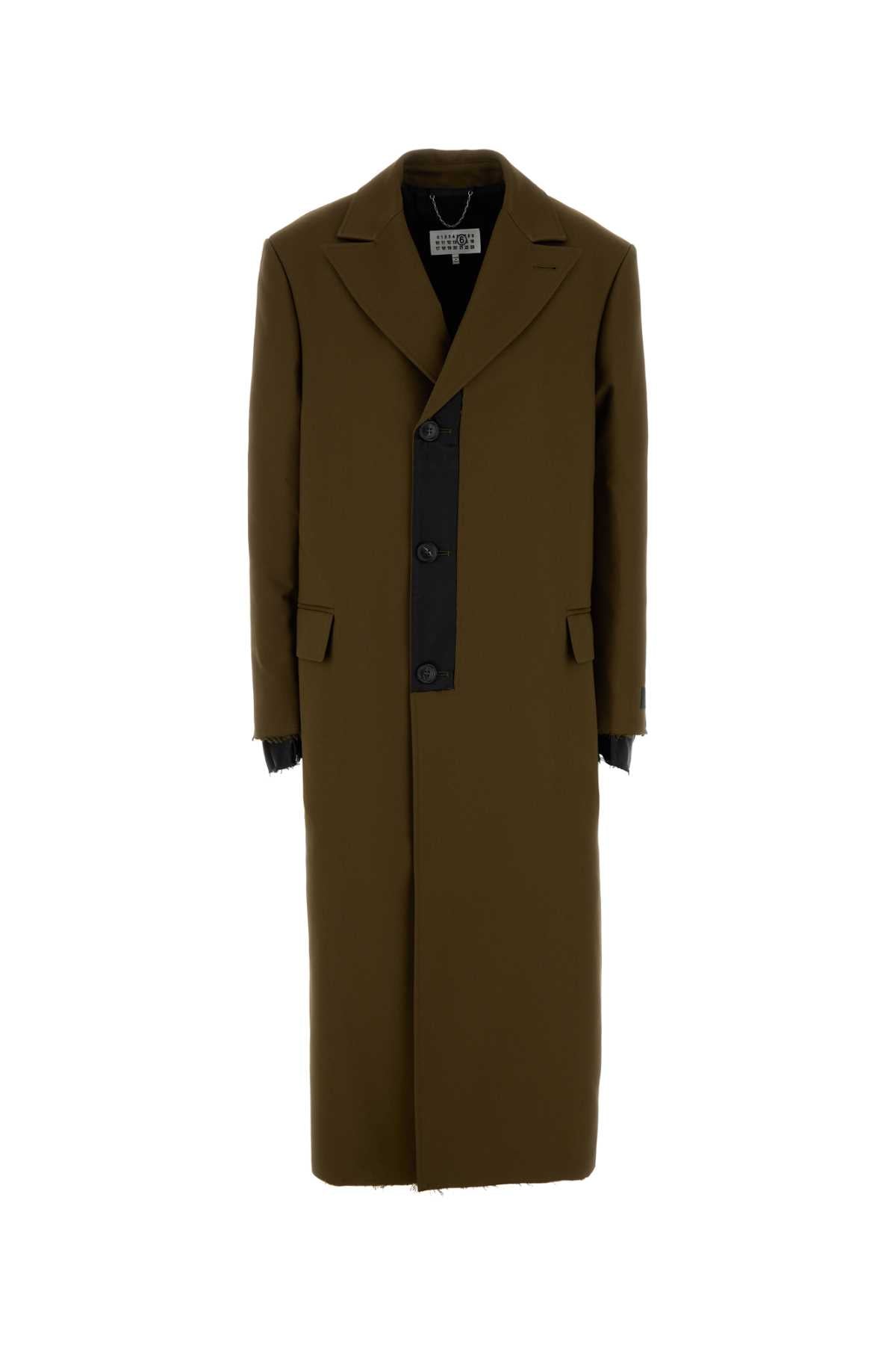 Mud Polyester Coat Khaki Cappotti