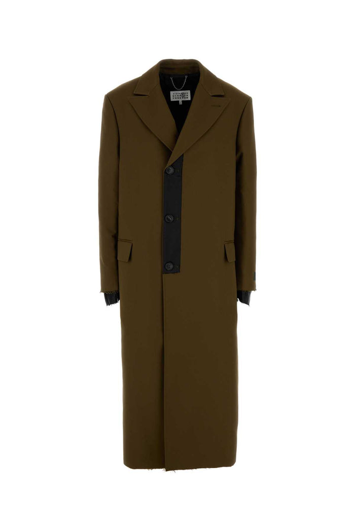 Mud Polyester Coat Khaki Cappotti