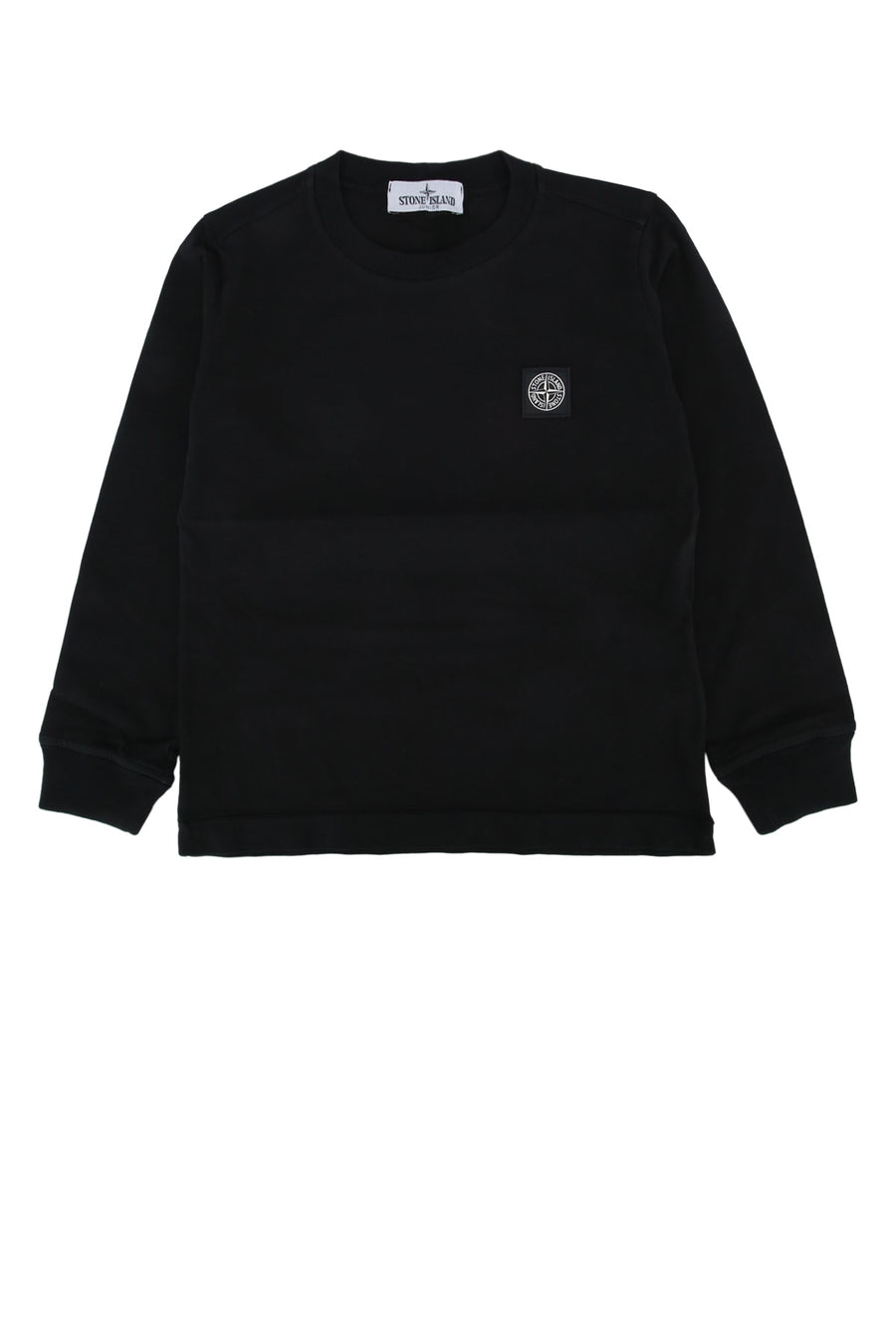 Stone Island Kids 100% cotton t-shirt in black