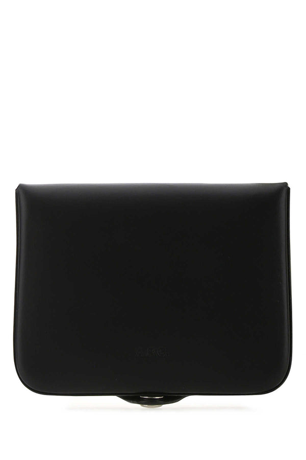 A.P.C. 100% Vache card case in black