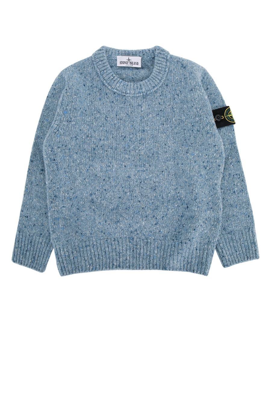 Stone Island Kids Neck 62% Wool sweater in blue
