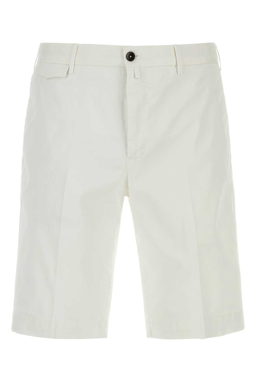 Pt Torino 98% Cotton bermuda shorts in white