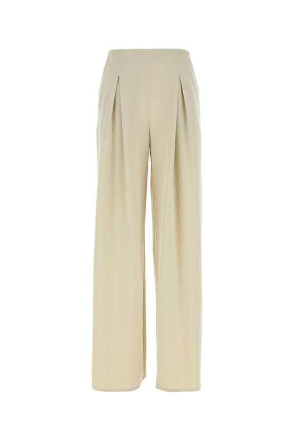 Max Mara 91% Silk trousers in beige