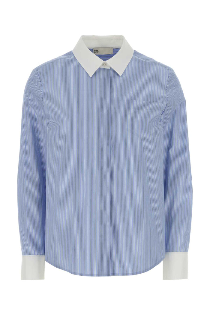 Embroidered Poplin Shirt Righeblu Cotton Exclusive Of Trim Camicie