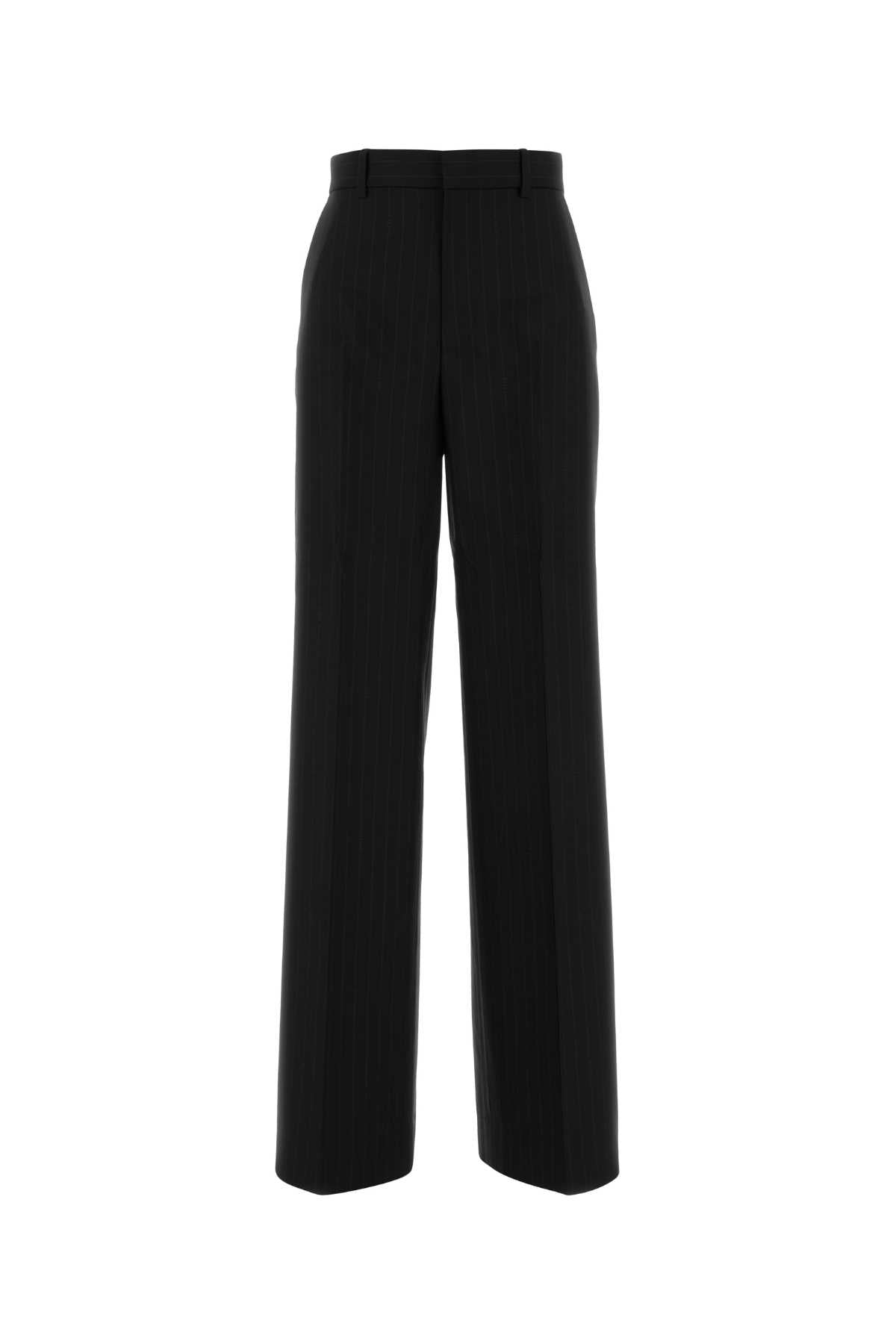 Embroidered Wool Pant Black T Woolmother Pearl Pantaloni