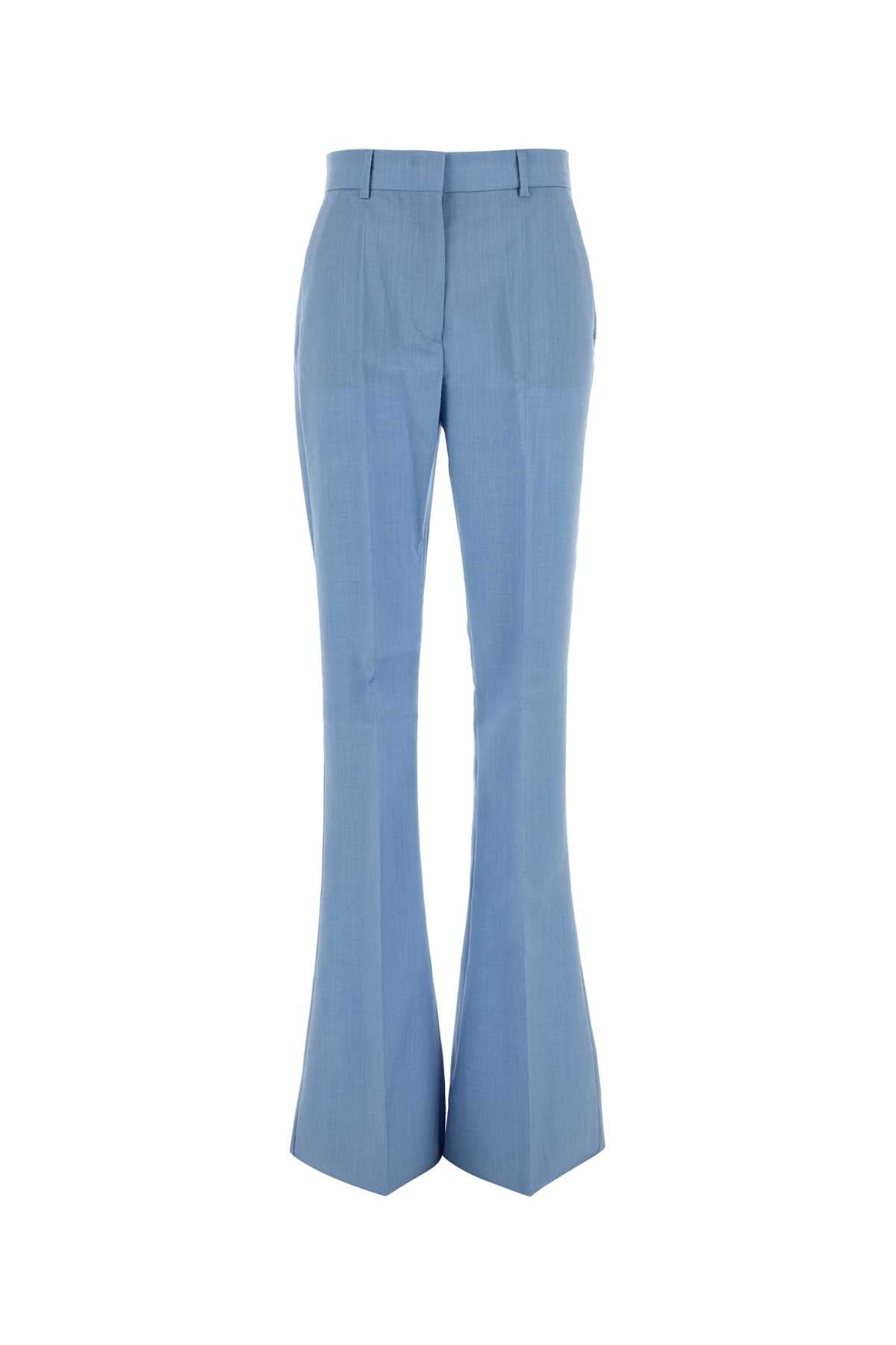 Light Blue Wool Blend Aeroso1234 Pant Cielo Pantaloni