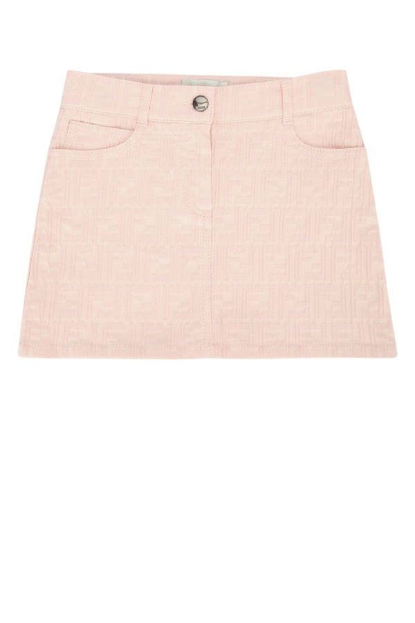 Fendi Kids Cotton 87% Cotton skirt in pink