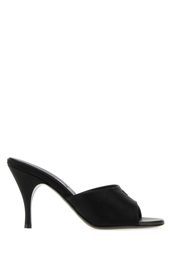 Miu Miu Tacco Exterior: 100% Satin mule in black