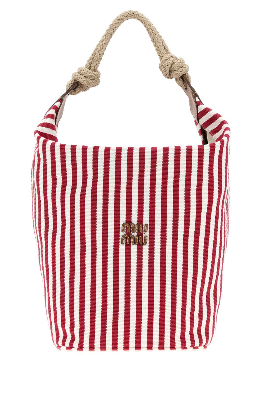 Miu Miu Exterior: 100% Fabric bucket bag in red
