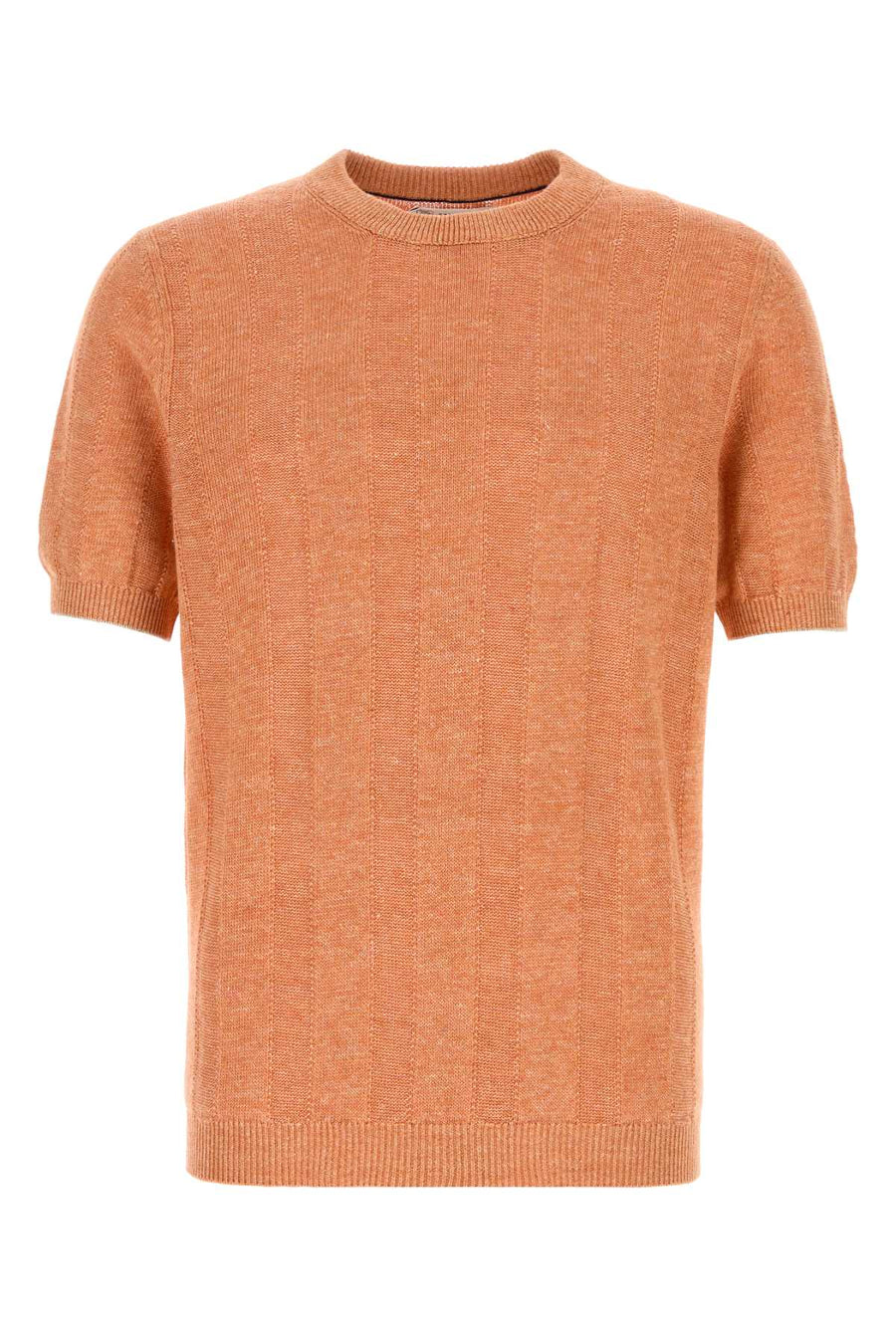 Brunello Cucinelli 77% Linen 23% Cotton sweater in orange
