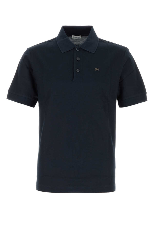 Burberry Cuff 100% Cotton polo shirt in navy