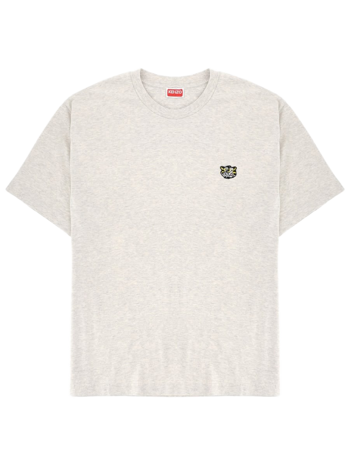 T-Shirt With Logo Grey Cotton T-shirts