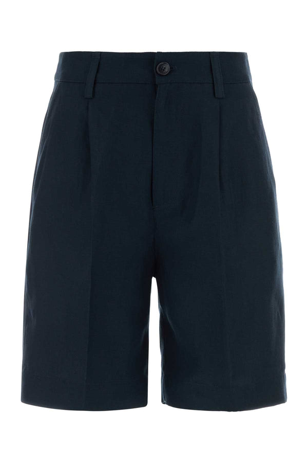 Woolrich 74% Lyocell 26% Linen bermuda shorts in navy