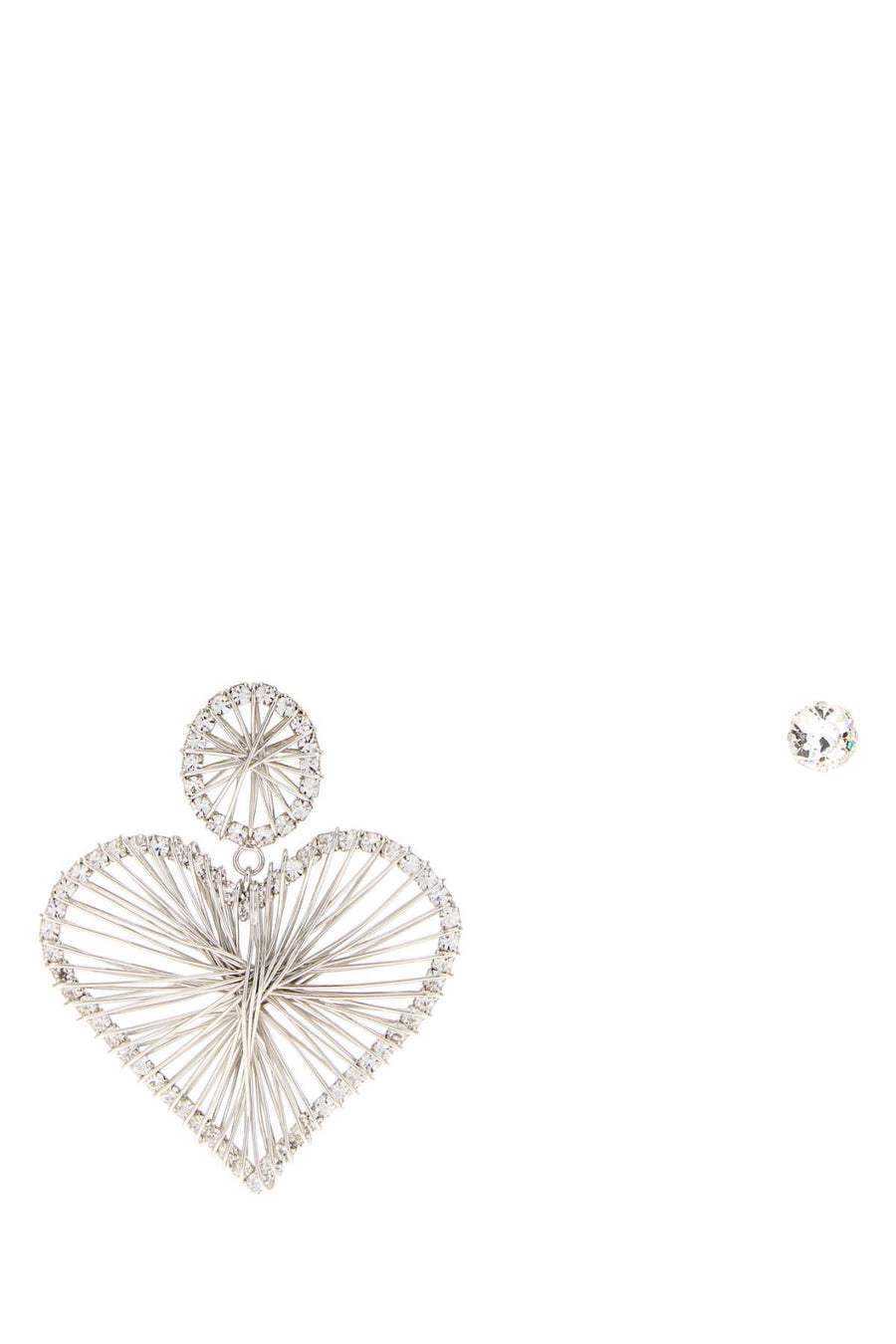Silver Metal Earrings Transparentsilver Orecchini