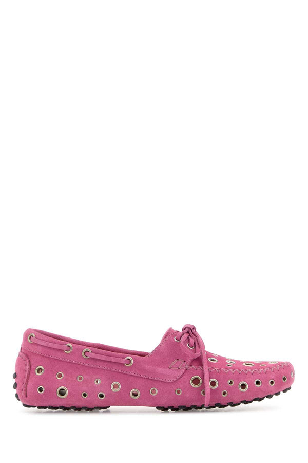 Gimaguas Shoes Exterior: 100% Suede; Interior: 100% Suede; Sole: Rubber loafer in pink