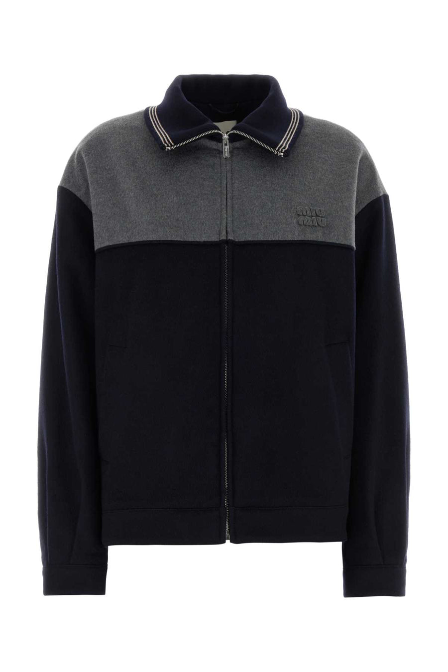 Miu Miu Exterior: 90% Virgin wool jacket in navy