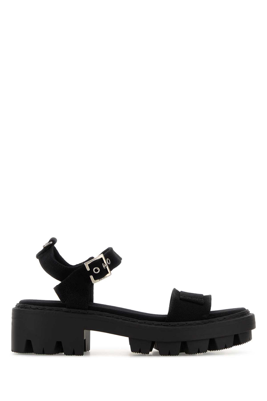 Prada Exterior: 100% Fabric sandal in black