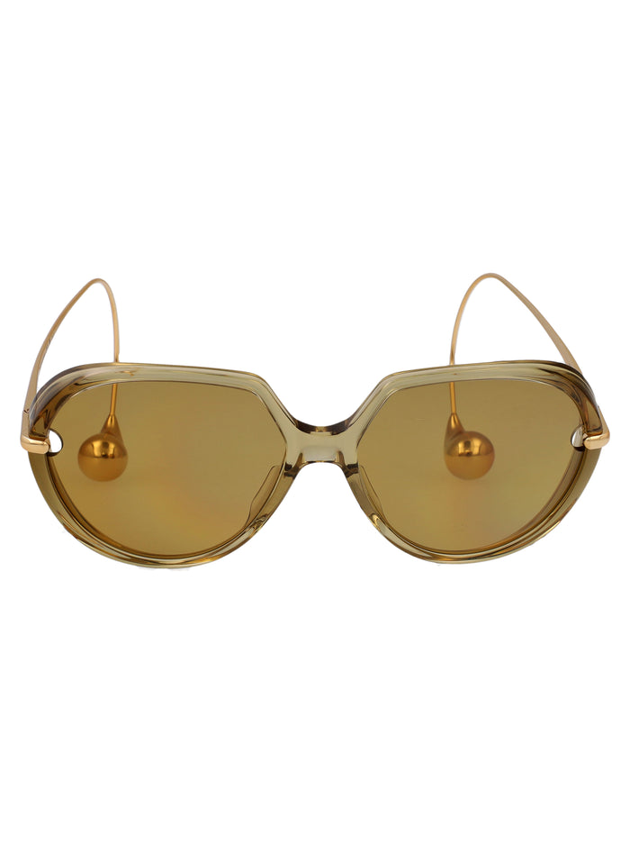 Yellow-gold-brown Recycled Acetate Sunglasses