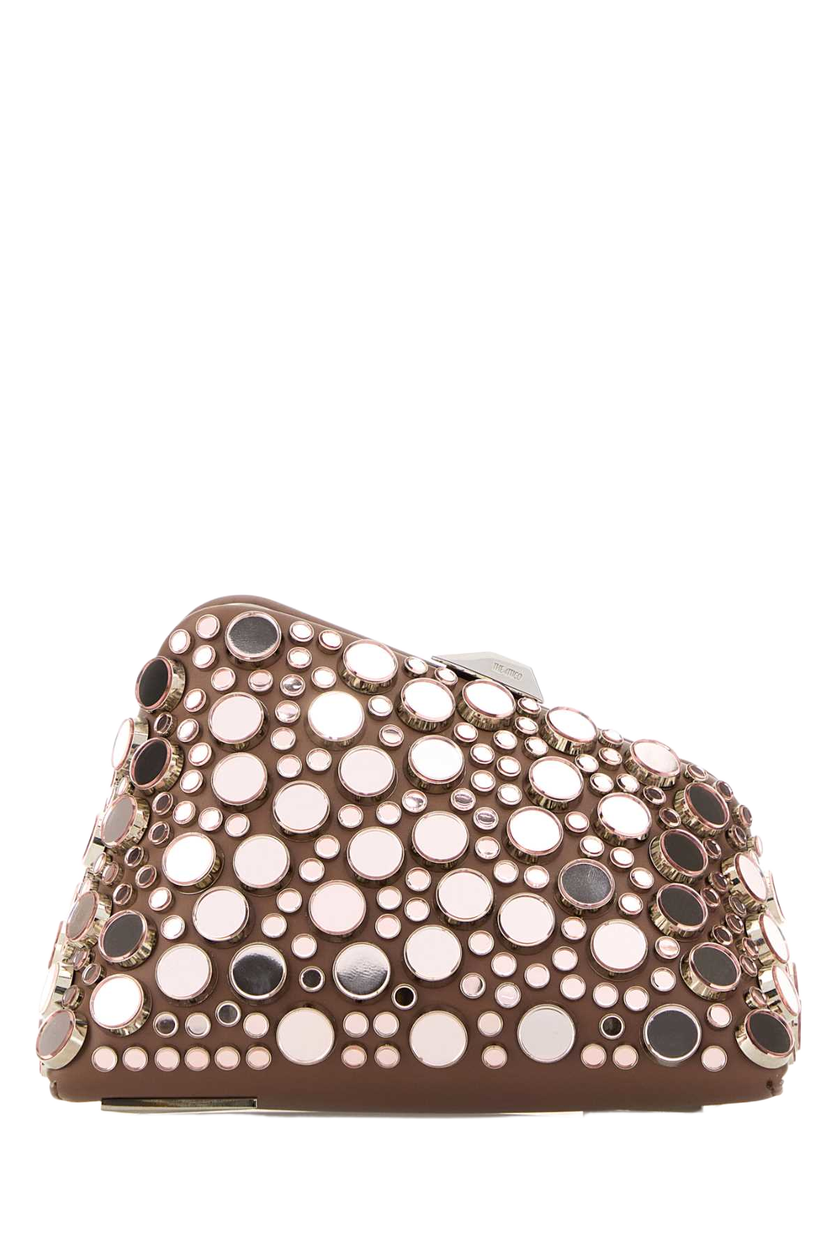 Embellished Leather Midnight Clutch Mud