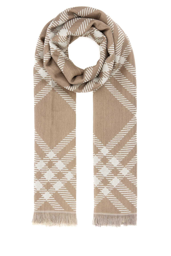 Burberry Gradient 70% Wool scarf in beige