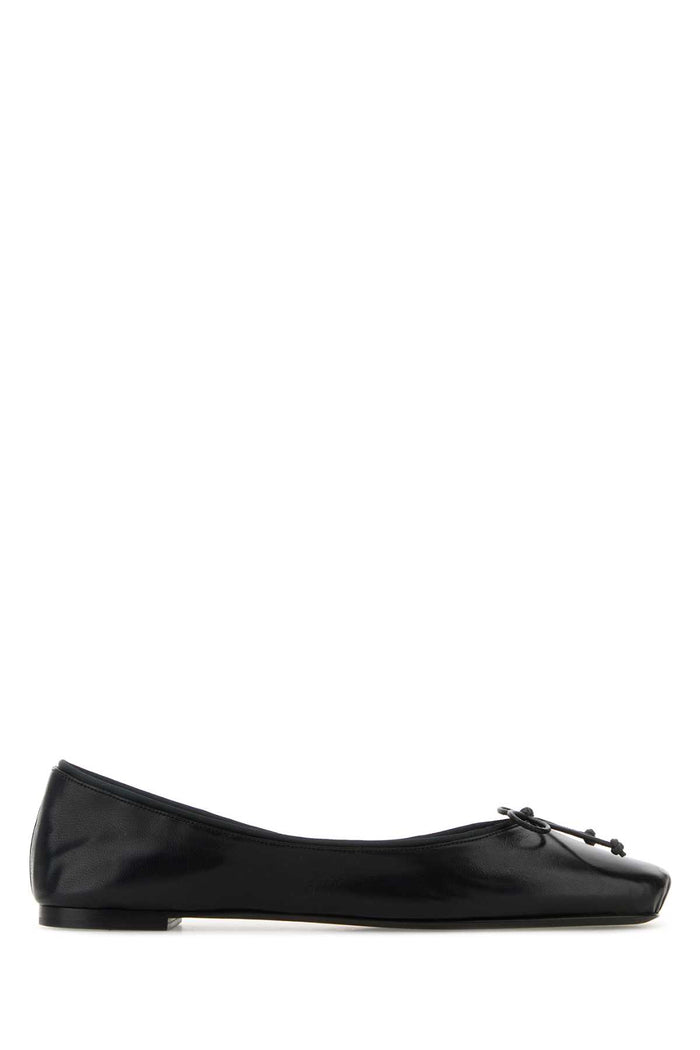 Black Nappa Leather Charlotte Ballerinas Ballerine