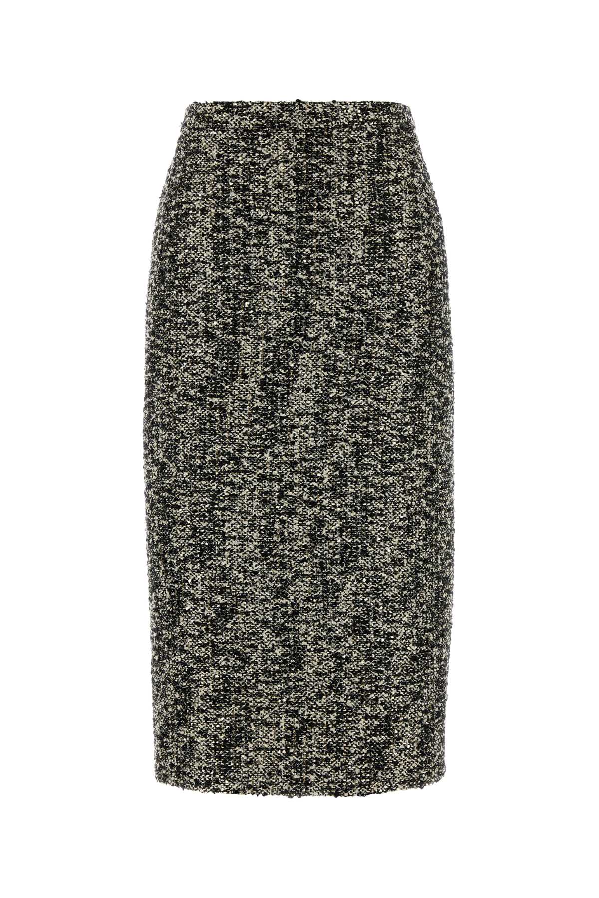 Multicolor Bouclã© Skirt Blackwhitemc Generic Gonne