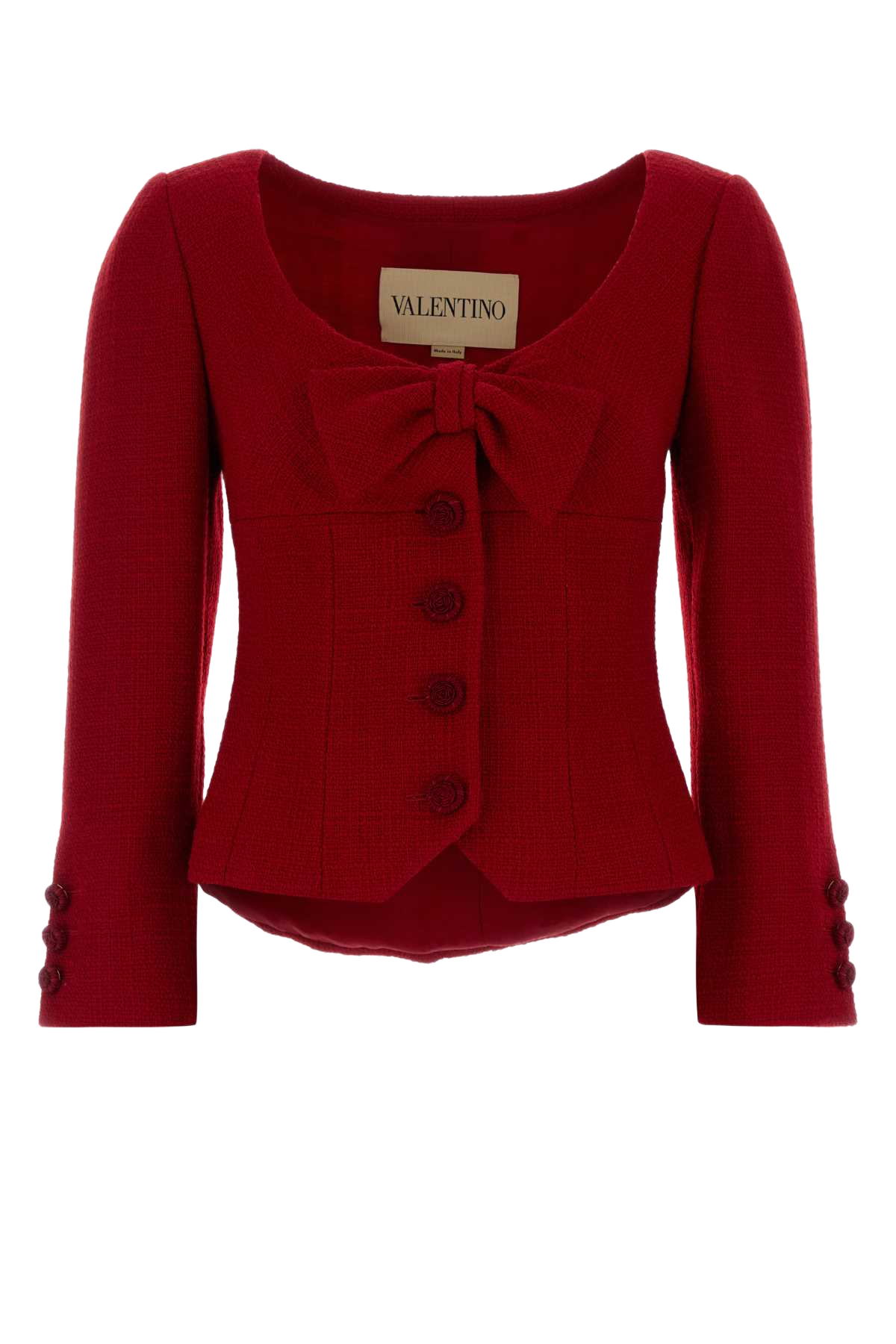 Red Boucle Blazer Paris Giacche E Gilet