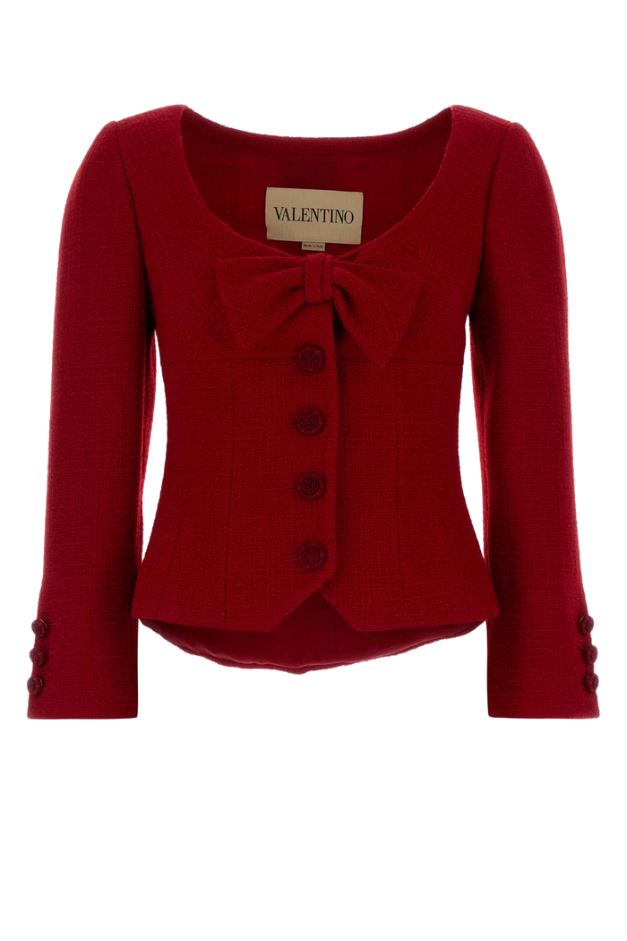 Red Boucle Blazer Paris Giacche E Gilet