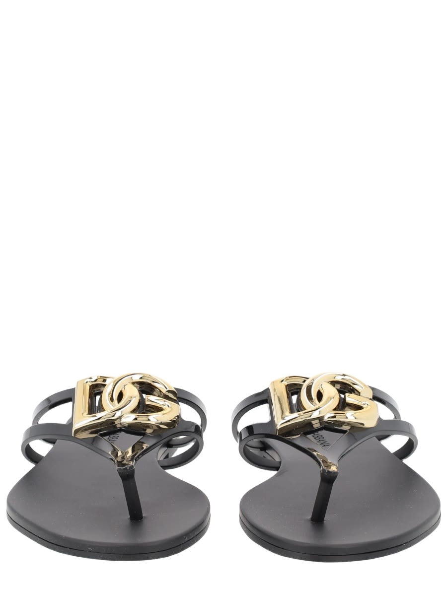 Slide With Logo Black Tpu Sandal