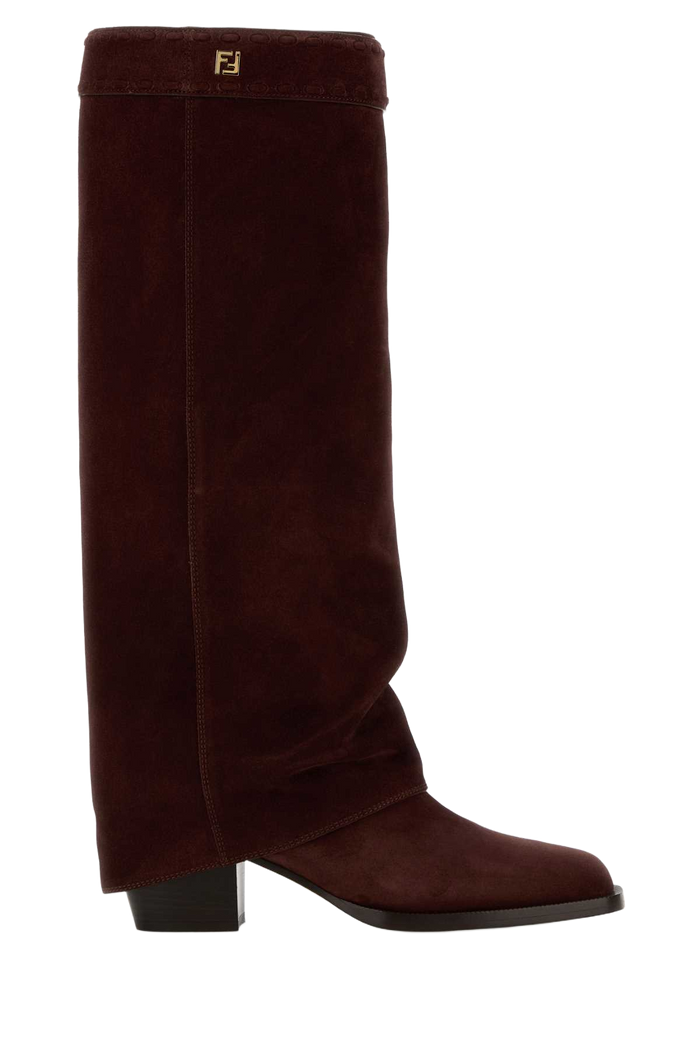 Burgundy Suede Minerva Boots Winery Stivali