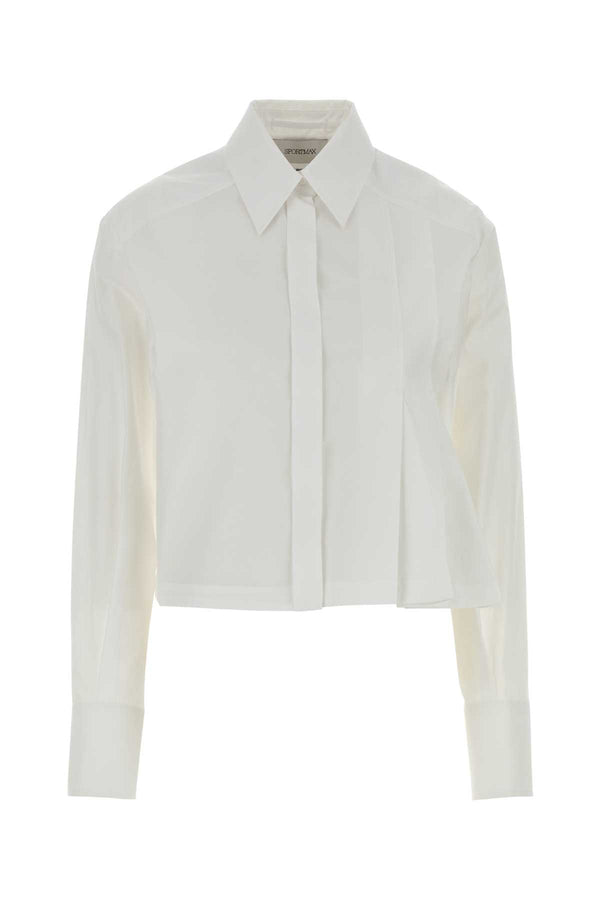Sportmax 100% Cotton shirt in white