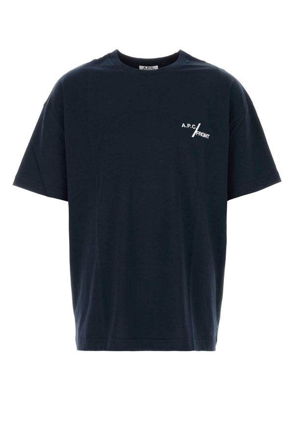 A.P.C. Renoncement Exterior: 100% Cotton t-shirt in navy