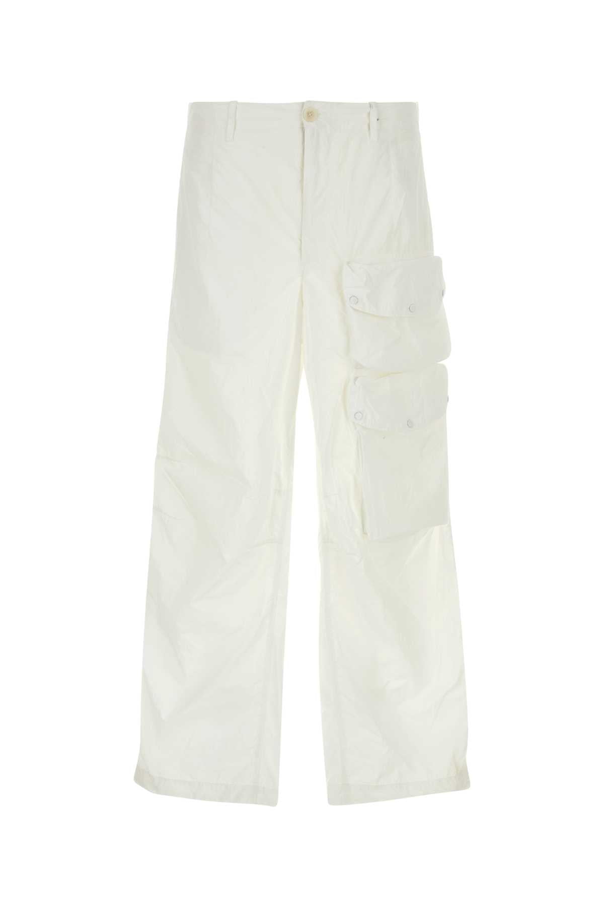 White Nylon Cargo Pant Bianconeve Exterior: Pantaloni