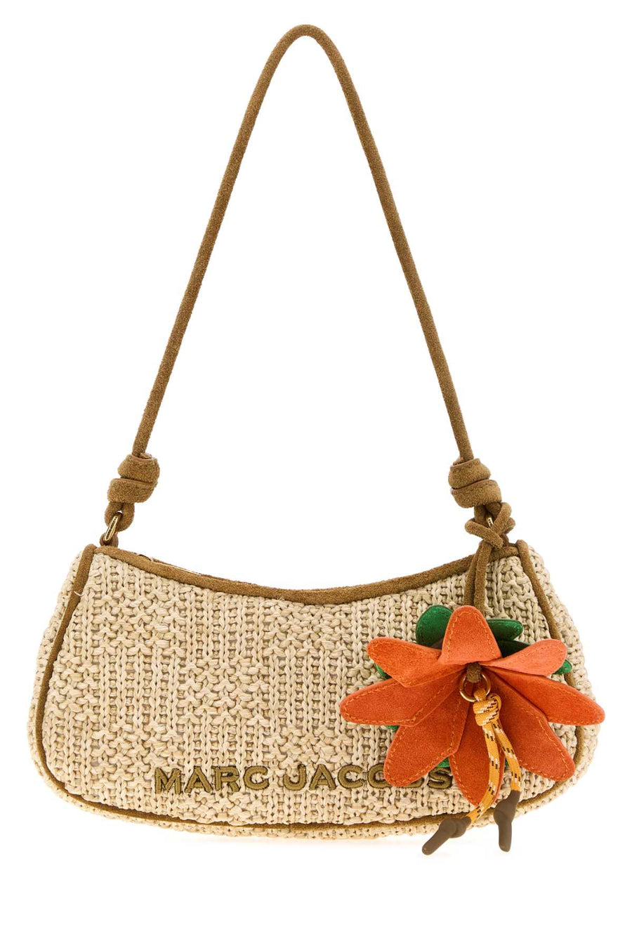 Marc Jacobs Shoulder Exterior: 100% Raffia; Lining: 100% Fabric; Finishing: Antiqued golden metal shoulder bag in beige