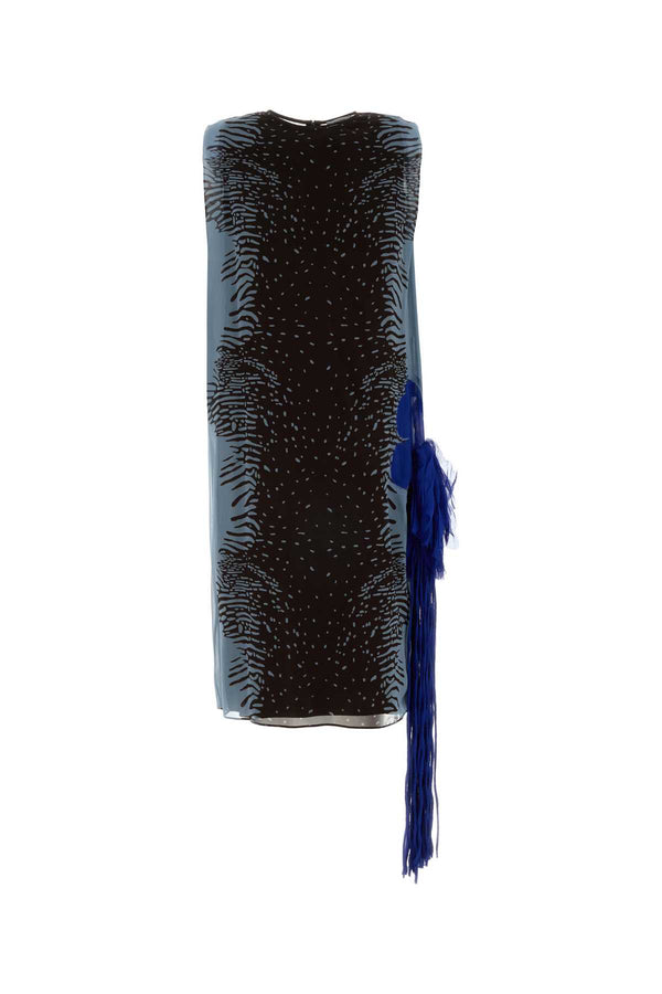 Ferragamo Exterior: 100% Silk; Lining: 75% Acetate 25% Silk dress in blue