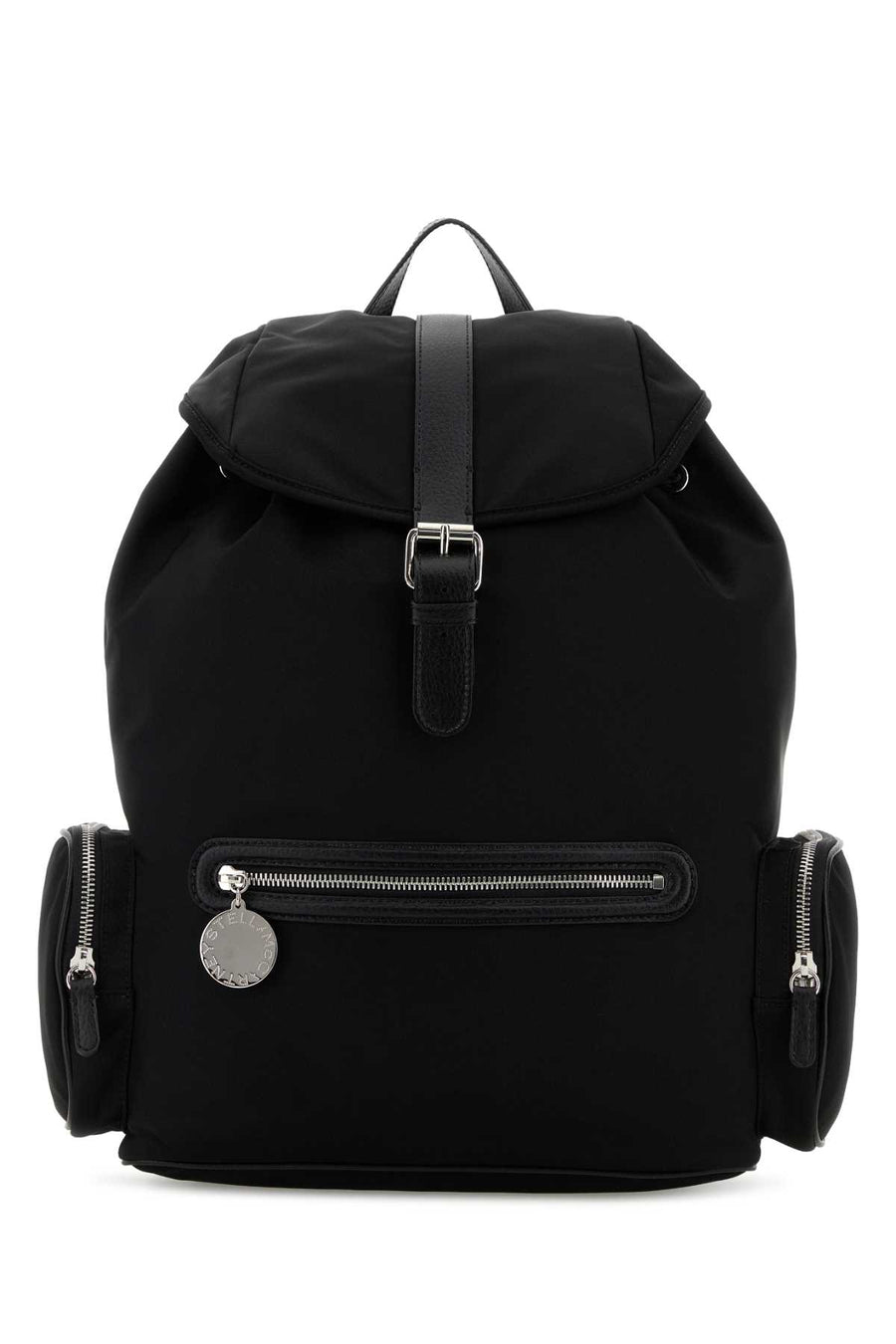 Stella McCartney Exterior: 100% Fabric; Lining: 100% Fabric; Finishing: Silver metal backpack in black