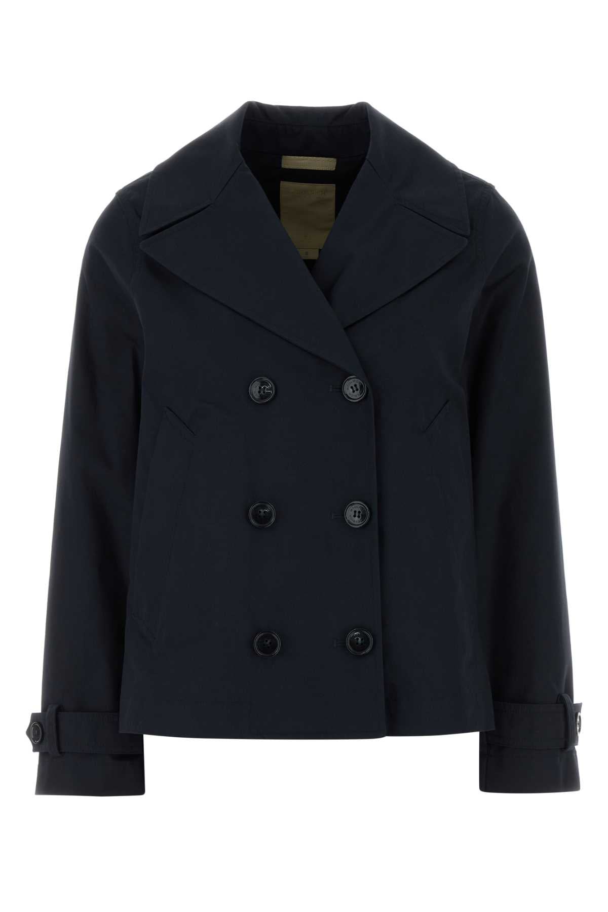 Midnight Blue Cotton Trench Coat Meltonblue Exterior