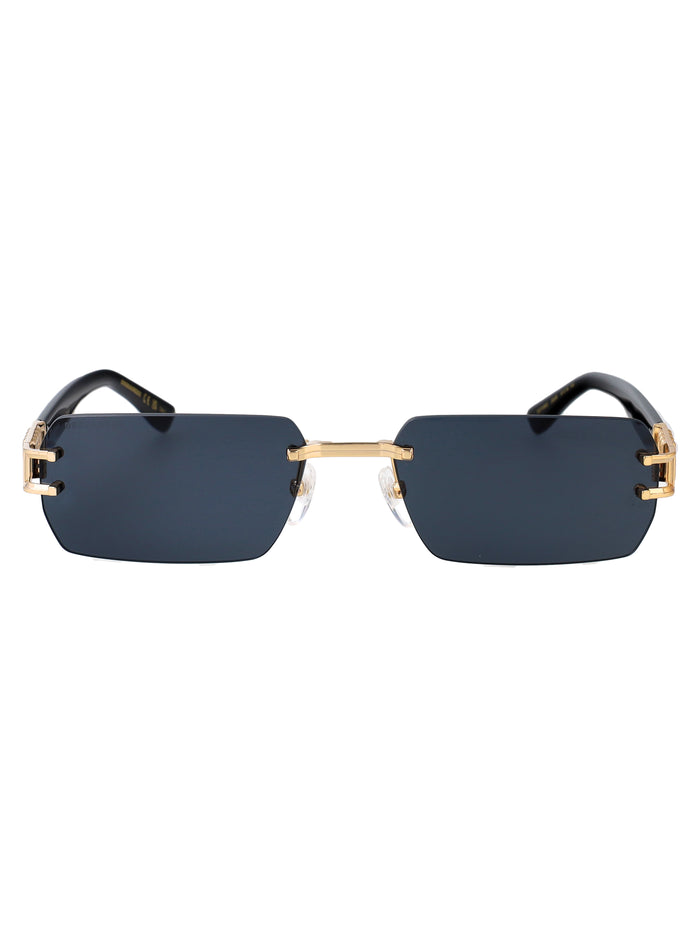 D2 0189-S Gold Metal Sunglasses