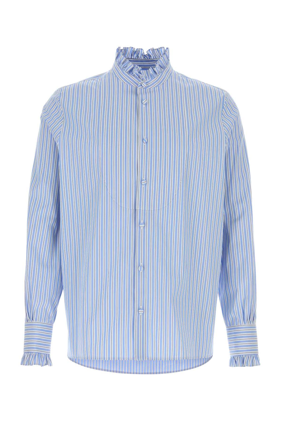 Valentino Garavani Aperta 100% Cotton shirt in blue