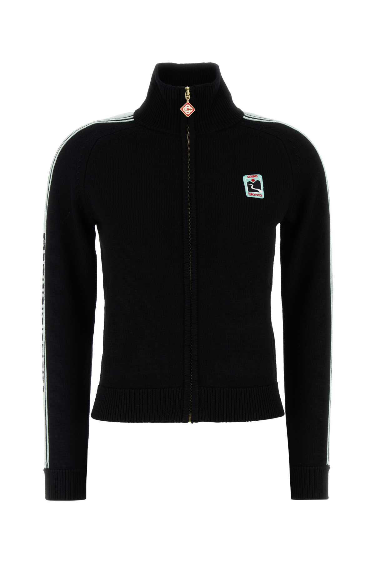 Black Wool Cardigan Maglieria