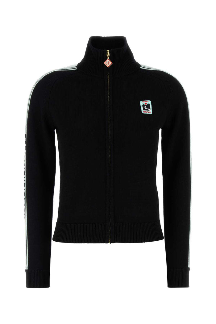 Black Wool Cardigan Maglieria