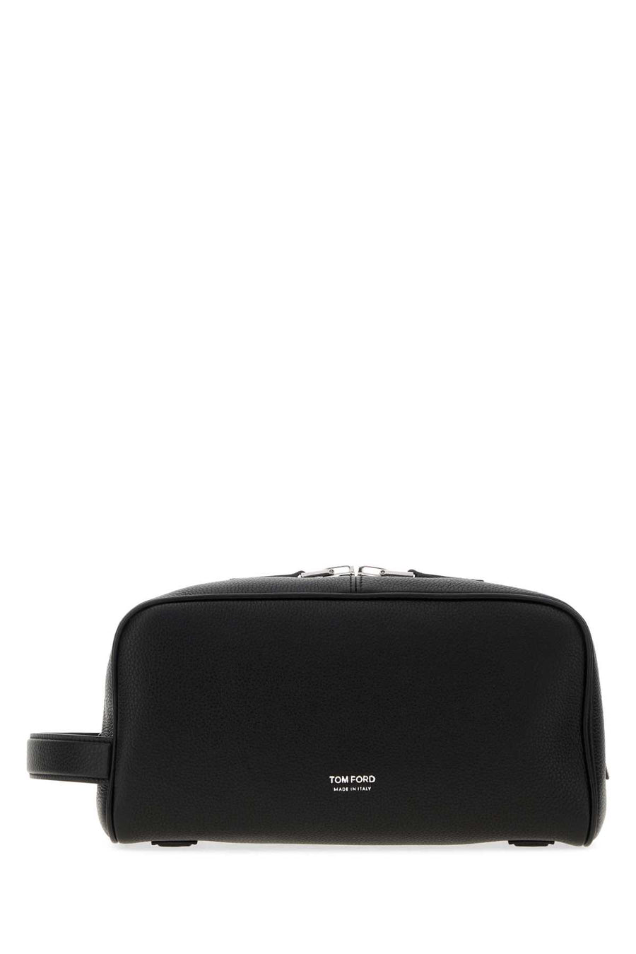 Tom Ford Exterior: 100% Calf; Finishing: Silver metal travel wallet in black
