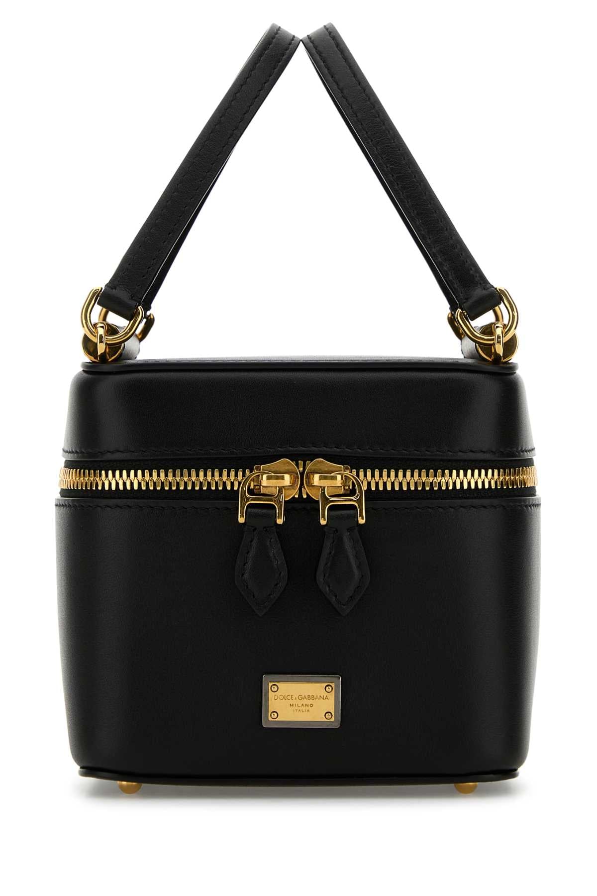 Black Leather Sicily Cube Handbag Nero Borse A Mano