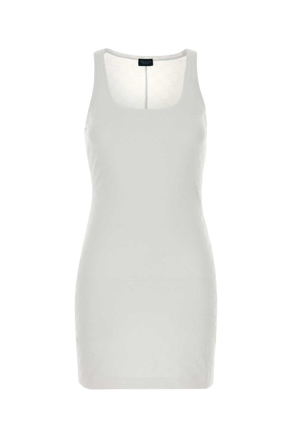 Gucci 87% Nylon mini dress in white