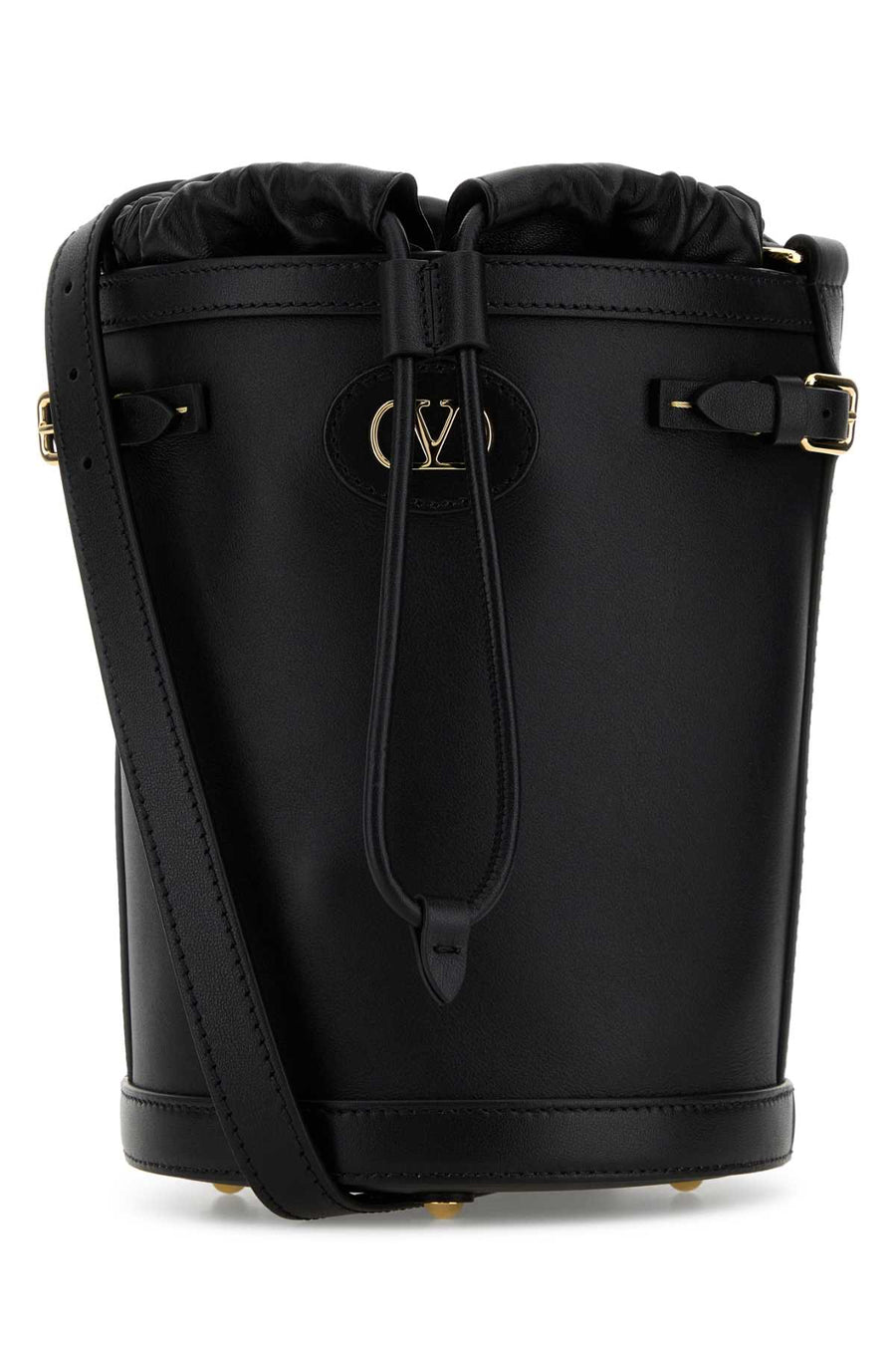 Valentino Garavani Antibes Calf leather (Bos taurus) bucket bag in black