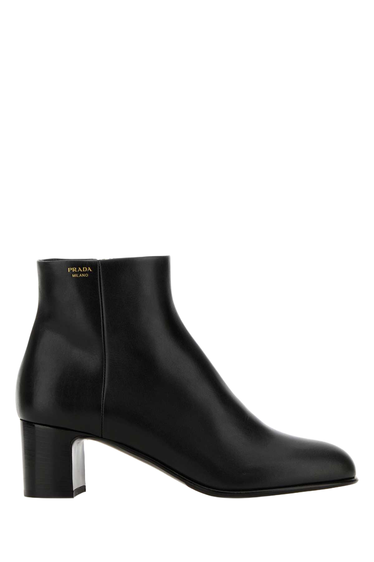 Black Leather Ankle Boots Nero Stivali