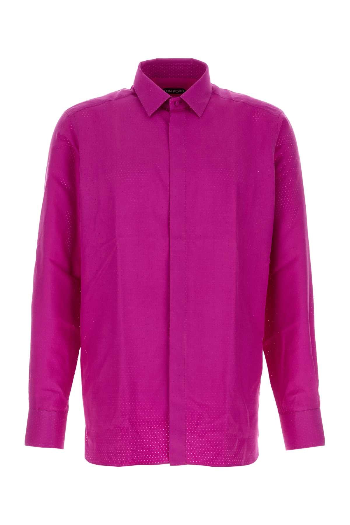 Fuchsia Twill Shirt Exterior: Silk Camicie