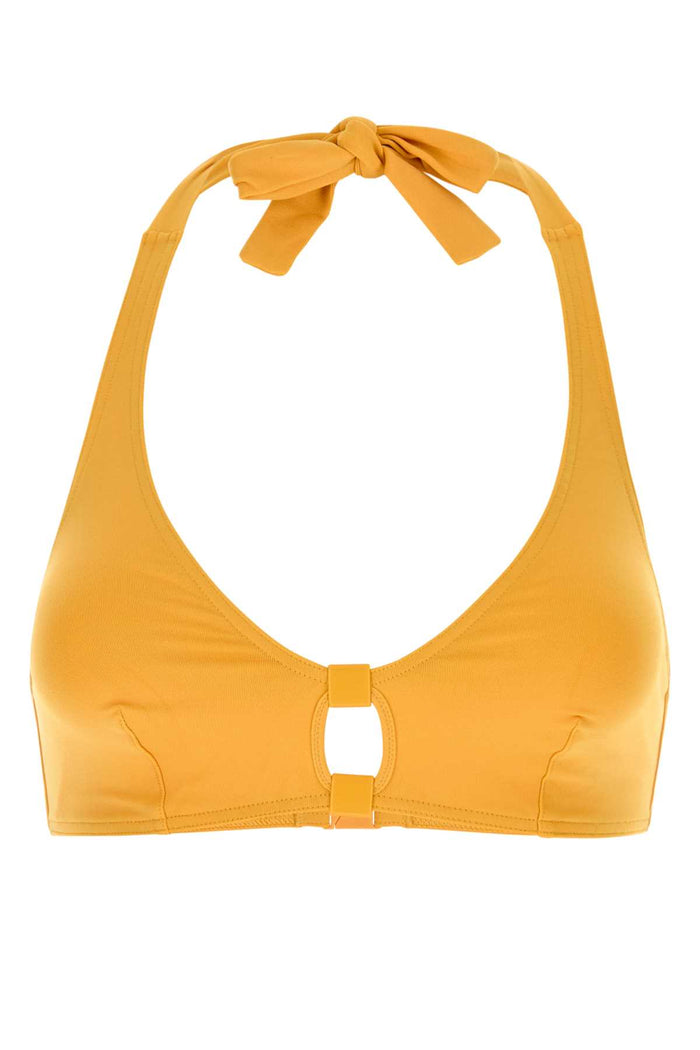 Yellow Stretch Nylon Float Bikini Top Raphia26b Exterior: Elastane Costumi Da Bagno